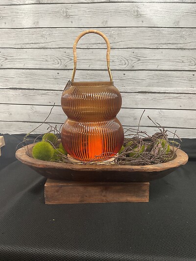 Brown Lantern in a dough bowl