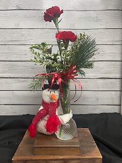 Snowman Bud Vase